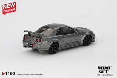 Mini GT 1/64 1160 Nissan Skyling GT-R Dark Metal Gray (NISMO BNR34 CRS Version)