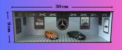 1/64 6 Araç Alabilen Yatay Işıklı Garaj Mercedes