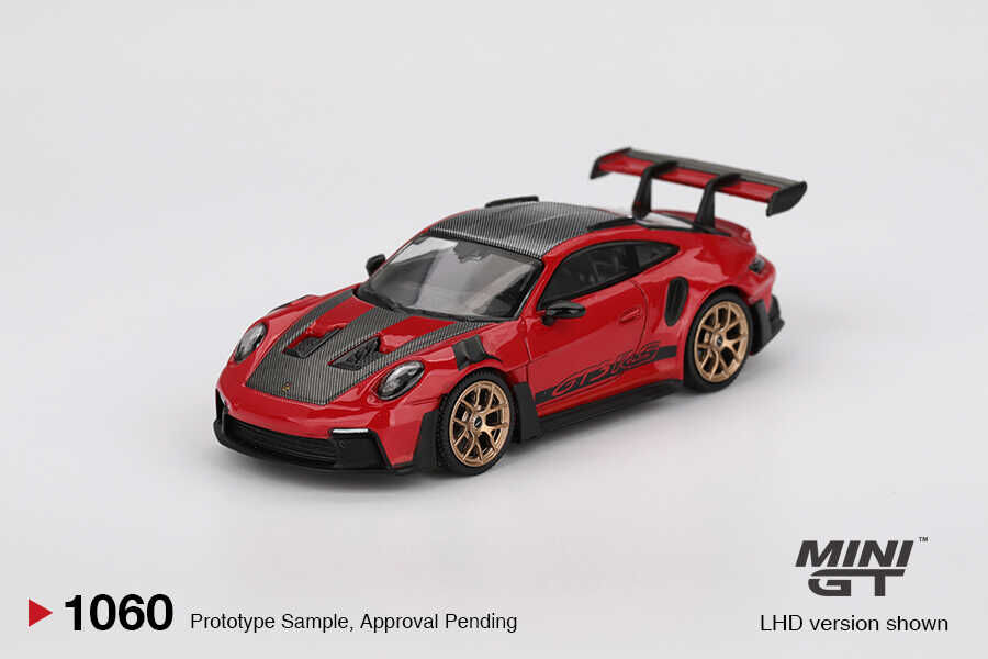 Mini GT 1/64 1060 Porsche 911 (992) GT3 RS Weissach Package Guards Red