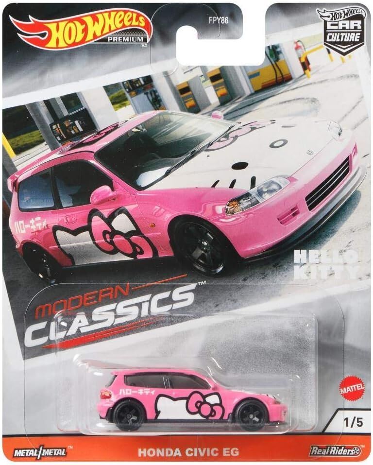 Hot Wheels Premium Modern Classics Honda Civic EG Hello Kitty GJR00
