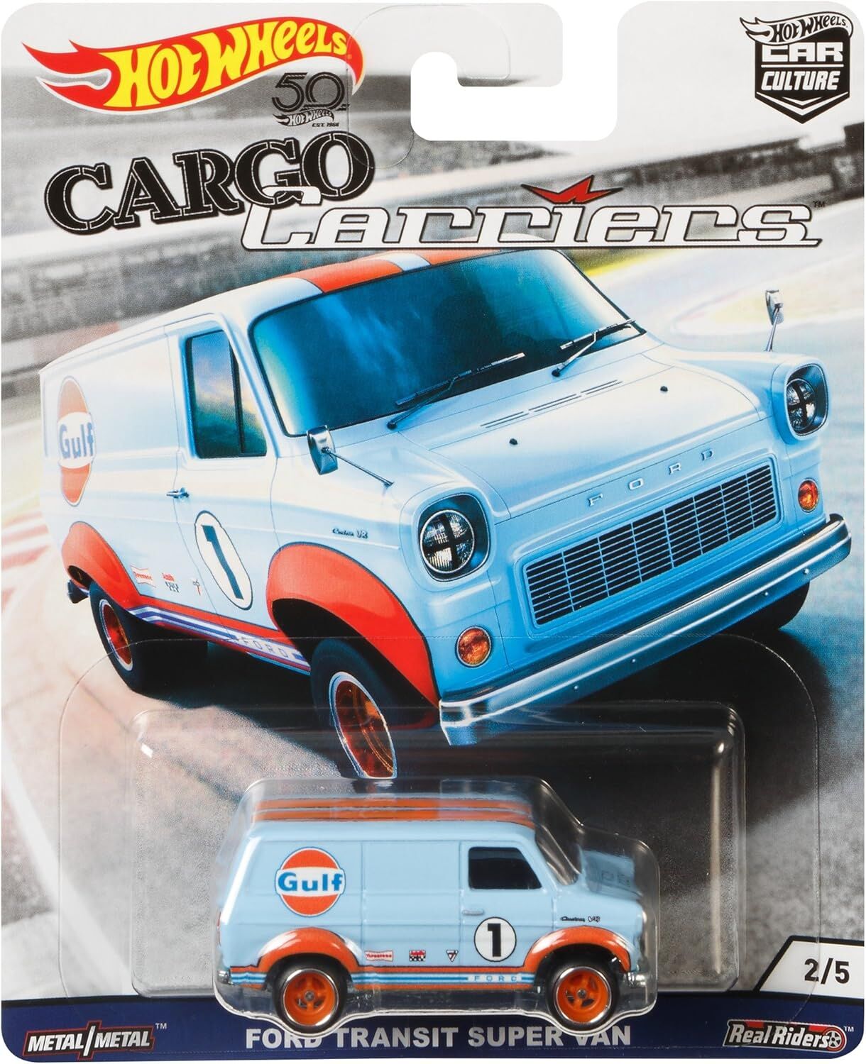 Hot Wheels Premium Cargo Carriers Ford Transit Super Van FLC13
