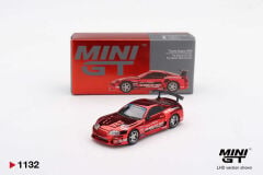 Mini GT 1/64 1132 Toyota Supra (A80) Top Secret GT-300 Top Secret Red Chrome
