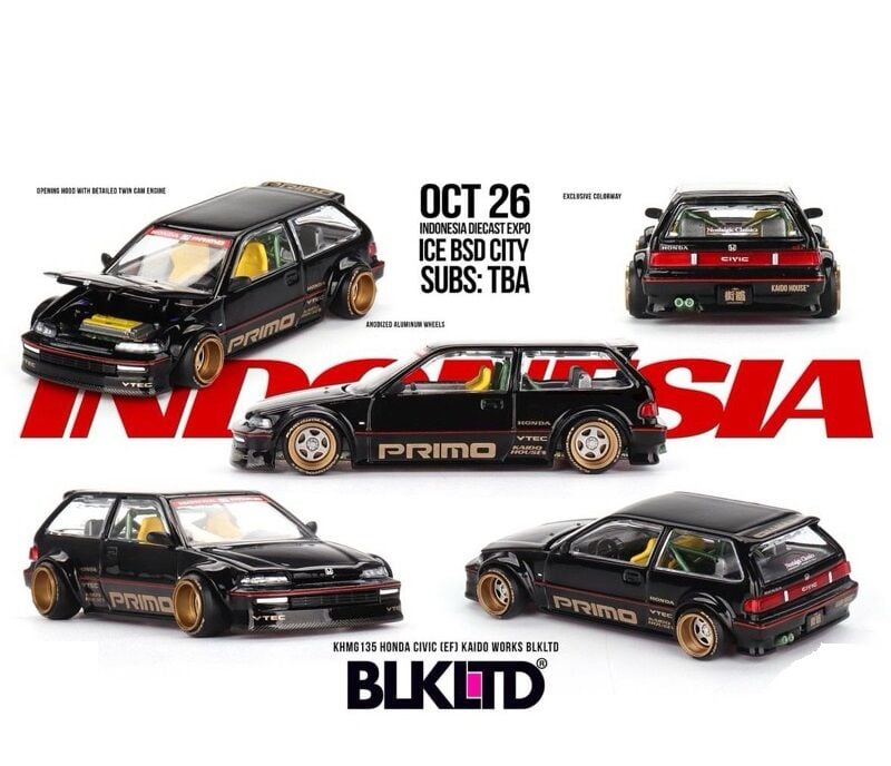 Kaido House BLKLTD 280/312 135 Honda Civic (EF) Black Limited