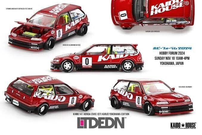 Kaido House x Mini GT LTDEDN 1/64 141 Honda Civic (EF) Kaidohouse Exclusive