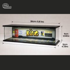 BMW Diorama Garaj 1/64 Ölçek 8, LED Işıklı USB Kablolu Model Araba Pleksi Kapaklı Dekoratif Vitrin