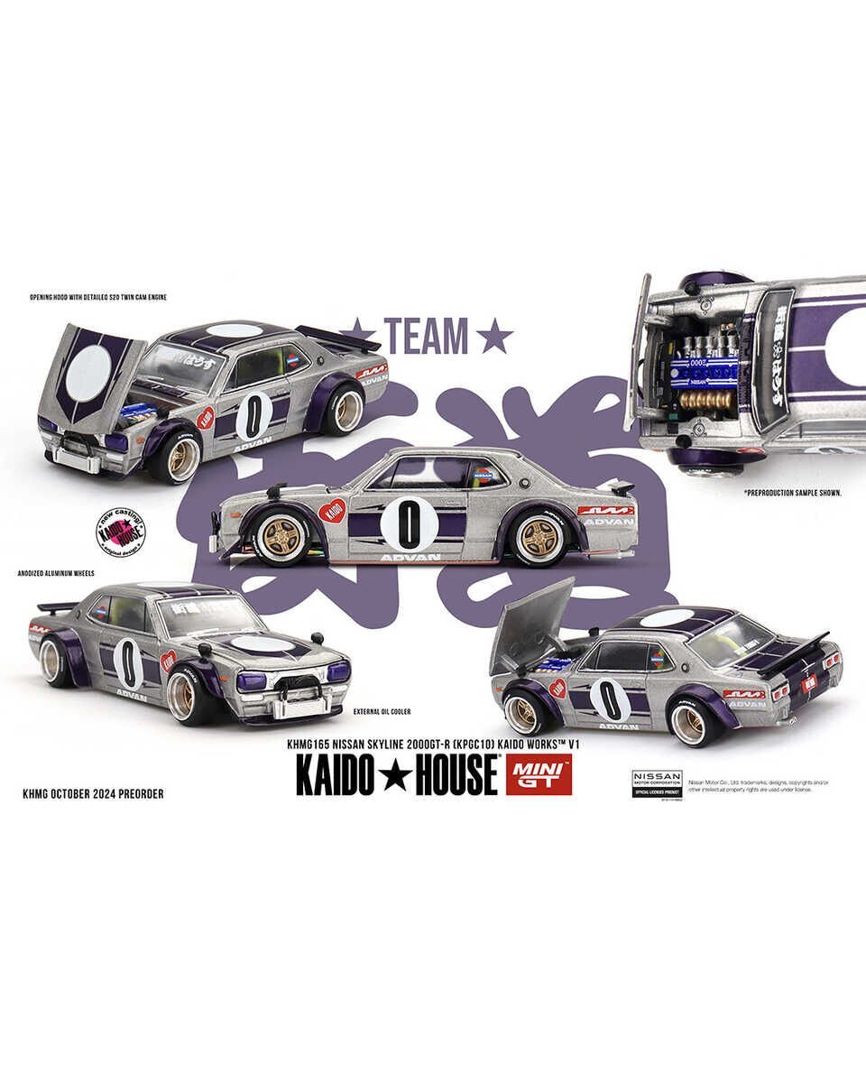 Mini GT x Kaido 1:64 //165 Nissan Skyline 2000GT-R (KPGC10) Kaido Works V1