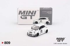 Mini GT 1/64 809 LB-WORKS x Abas Works ABARTH 595 Gara White