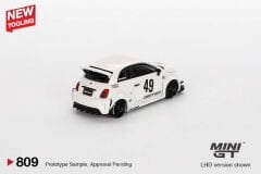 Mini GT 1/64 809 LB-WORKS x Abas Works ABARTH 595 Gara White