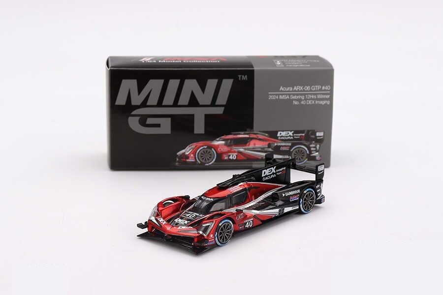 Mini GT 1/64 837 Acura ARX-06 GTP Wayne Taylor Racing with Andretti 2024 IMSA Sebring 12Hrs Winner