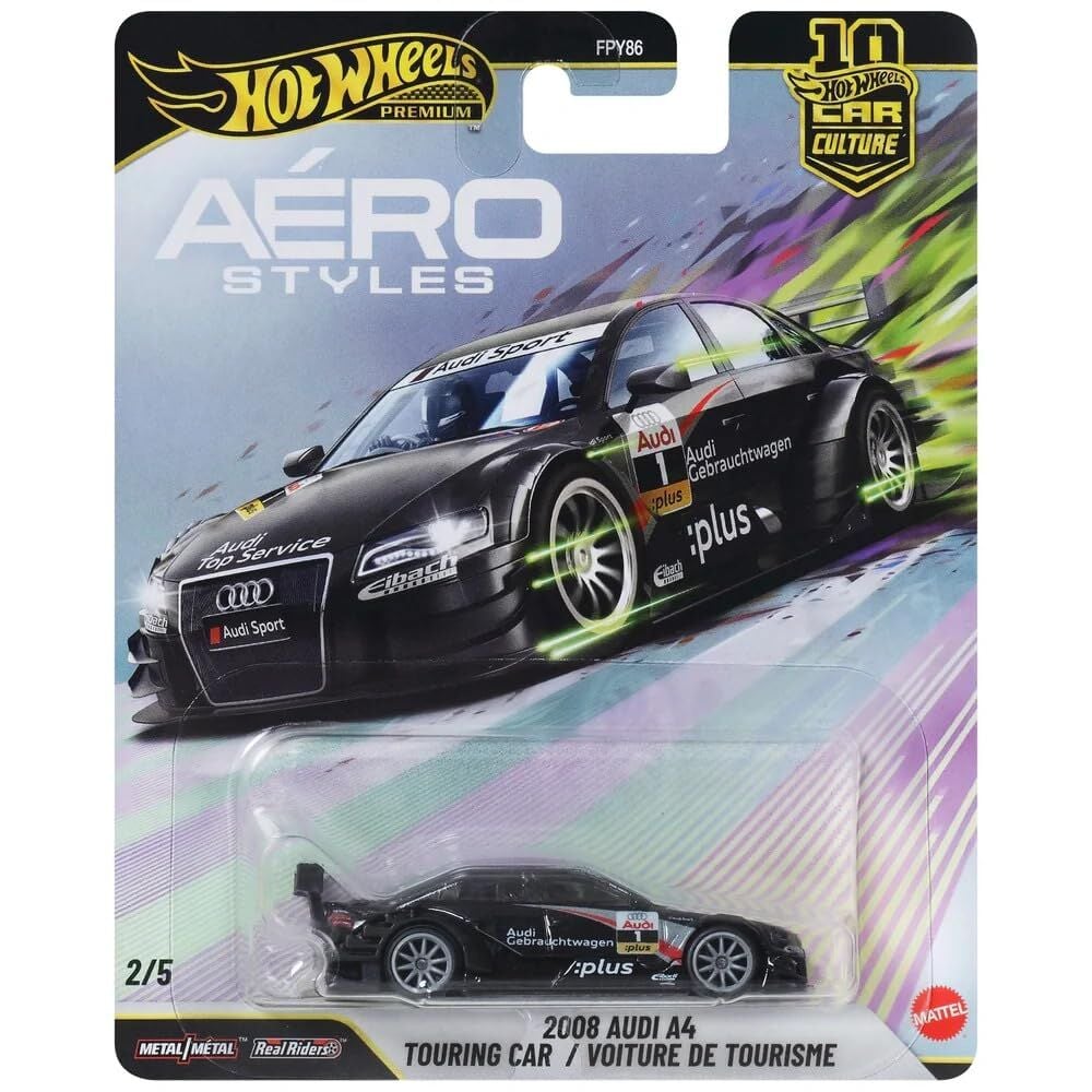 Hot Wheels Premium 1/64 - Aero Styles 2/5 - 2008 Audi A4 Touring Car / Voiture De Tourisme - JKF04