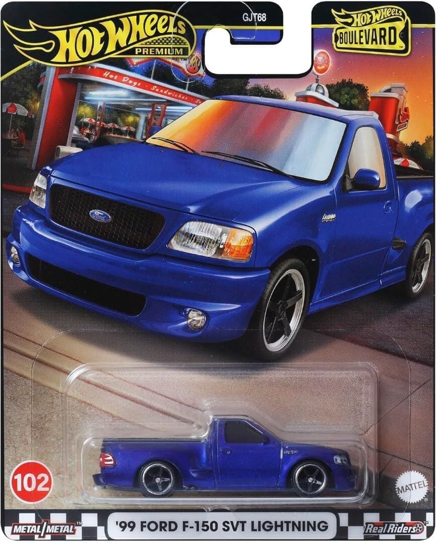 Hot Wheels Premium 1/64 - Boulevard #102 - '99 Ford F-150 SVT Ligtning - HRT60