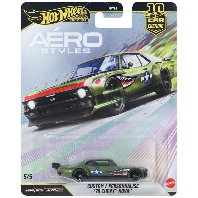 Hot Wheels Premium 1/64 - Aero Styles 5/5 - Custom / Personnalise '70 Chevy Nova - JKF37