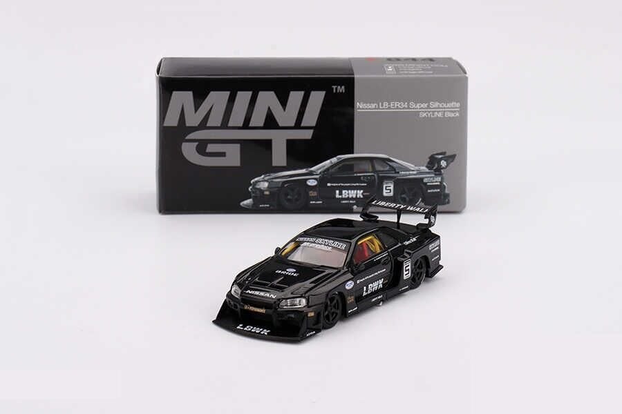 Mini GT 1/64 844 Nissan LB-ER34 Super Silhouette SKYLINE Black