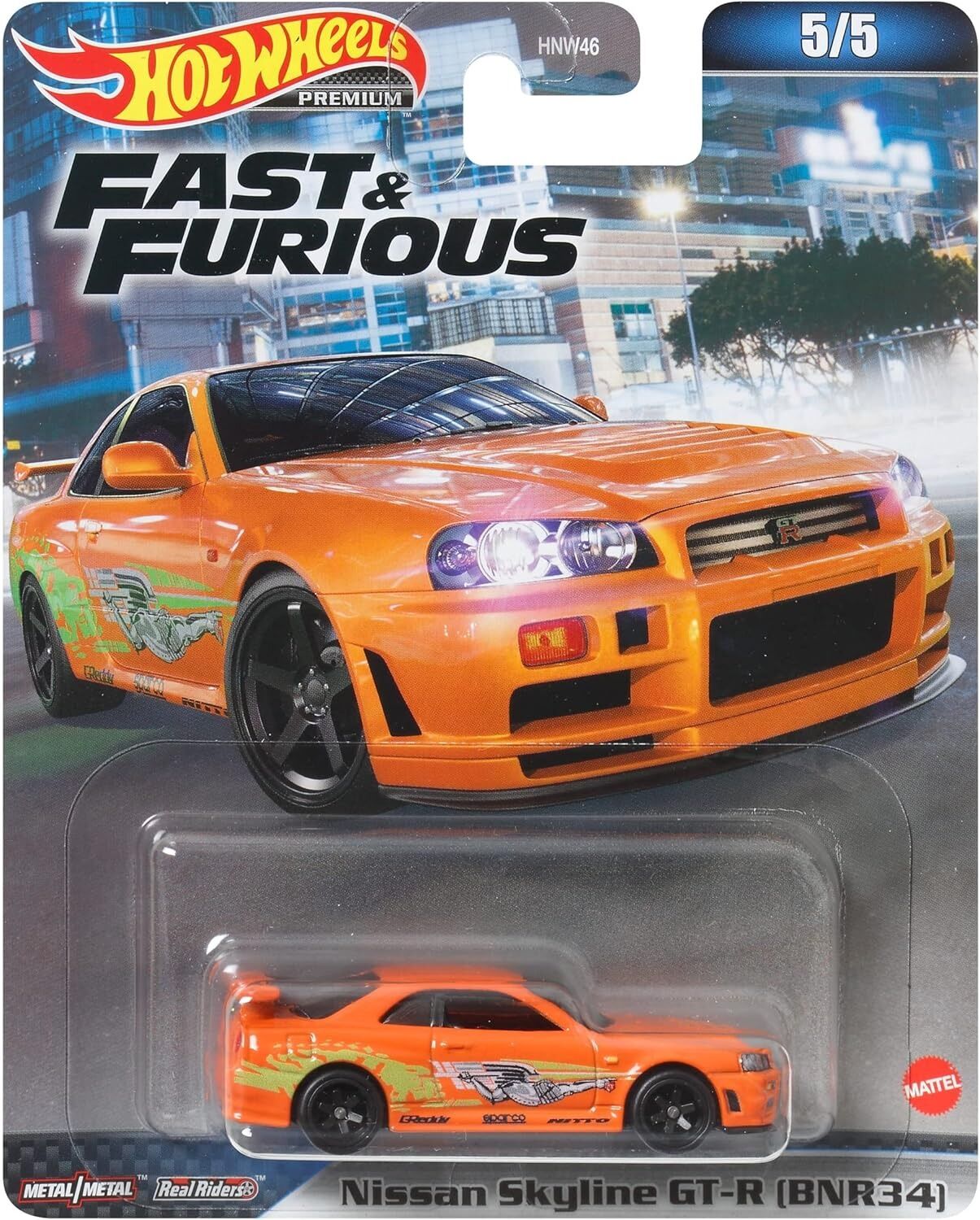 Hot Wheels Premium Nissan Skyline GT-R (BNR34)HKD21
