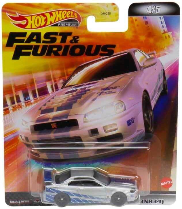 Hot Wheels Premium F&F Nissan Skyline GT-R 2F&2F (BNR34) HCP28