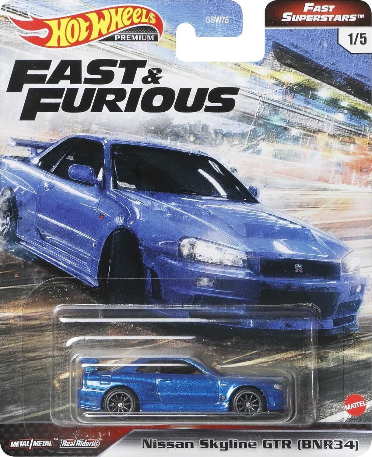 Hot Wheels Premium F&F Fast Superstars Nissan Skyline GT-R (BNR34) GRL84