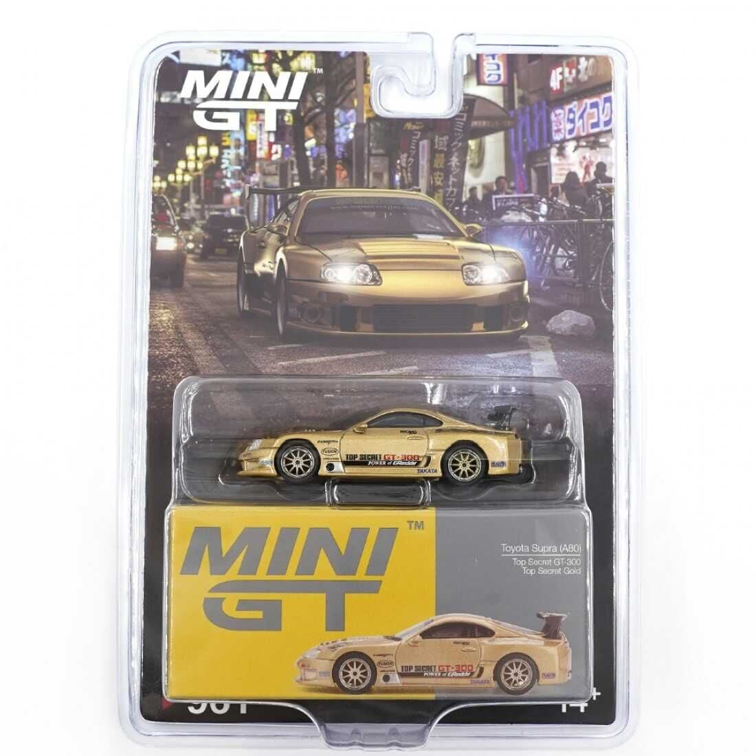 Mini GT 961 1/64 Toyota Supra (A80) Top Secret GT-300 Top Secret Gold - Blister Paket