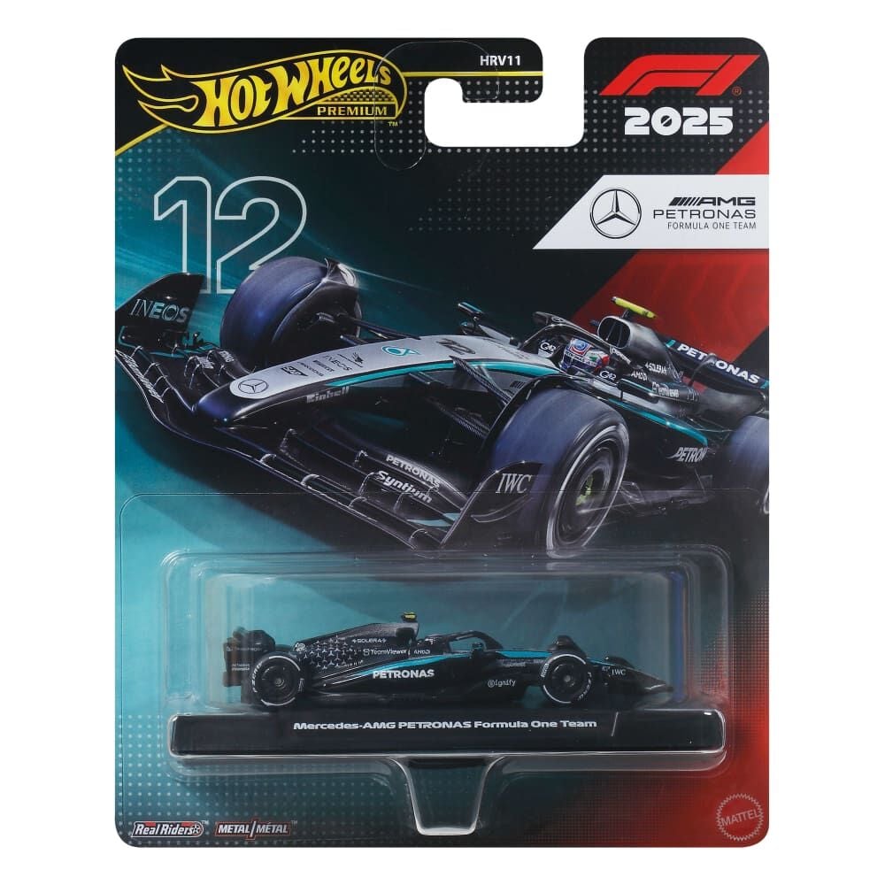 Hot Wheels Premium 1/64 - 2025 Formula 1 - #12 Mercedes-AMG PETRONAS Formula One Team - JKD92