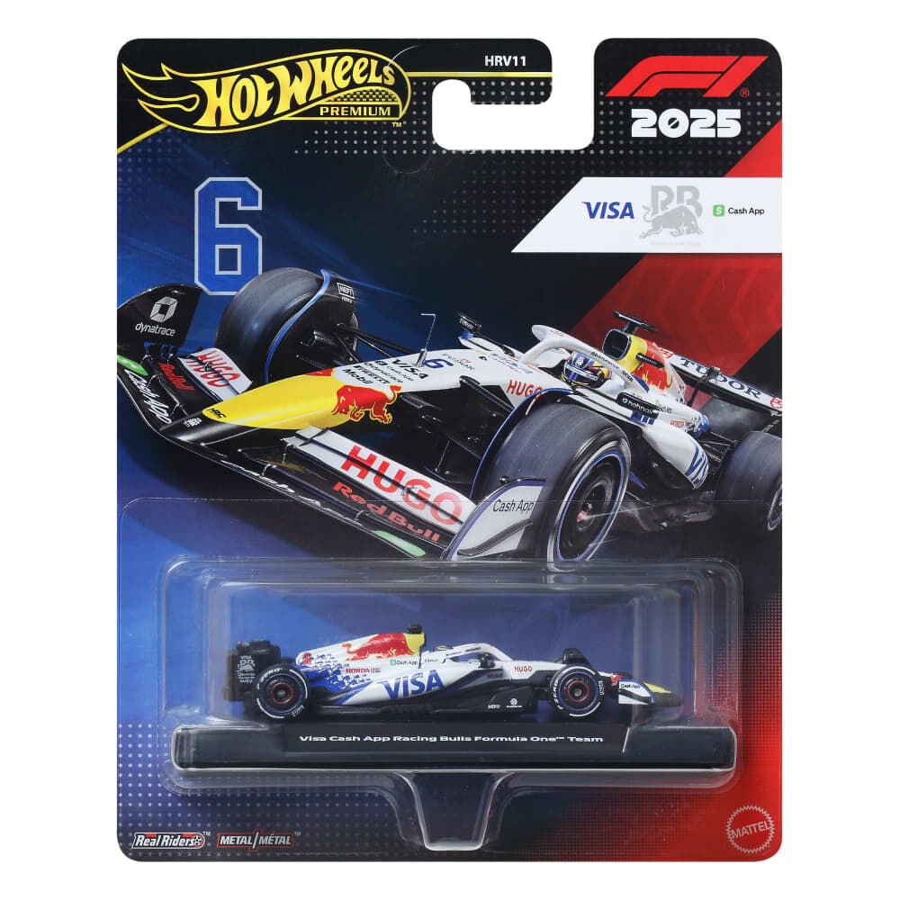 Hot Wheels Premium 1/64 - 2025 Formula 1 - #6 Visa Cash App Racing Bulls Formula One Team - JDK91