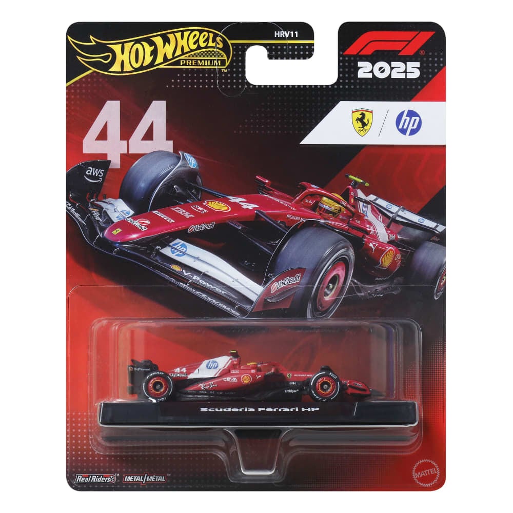 Hot Wheels Premium 1/64 - 2025 Formula 1 - #44 Scuderia Ferrari HP - JKD86