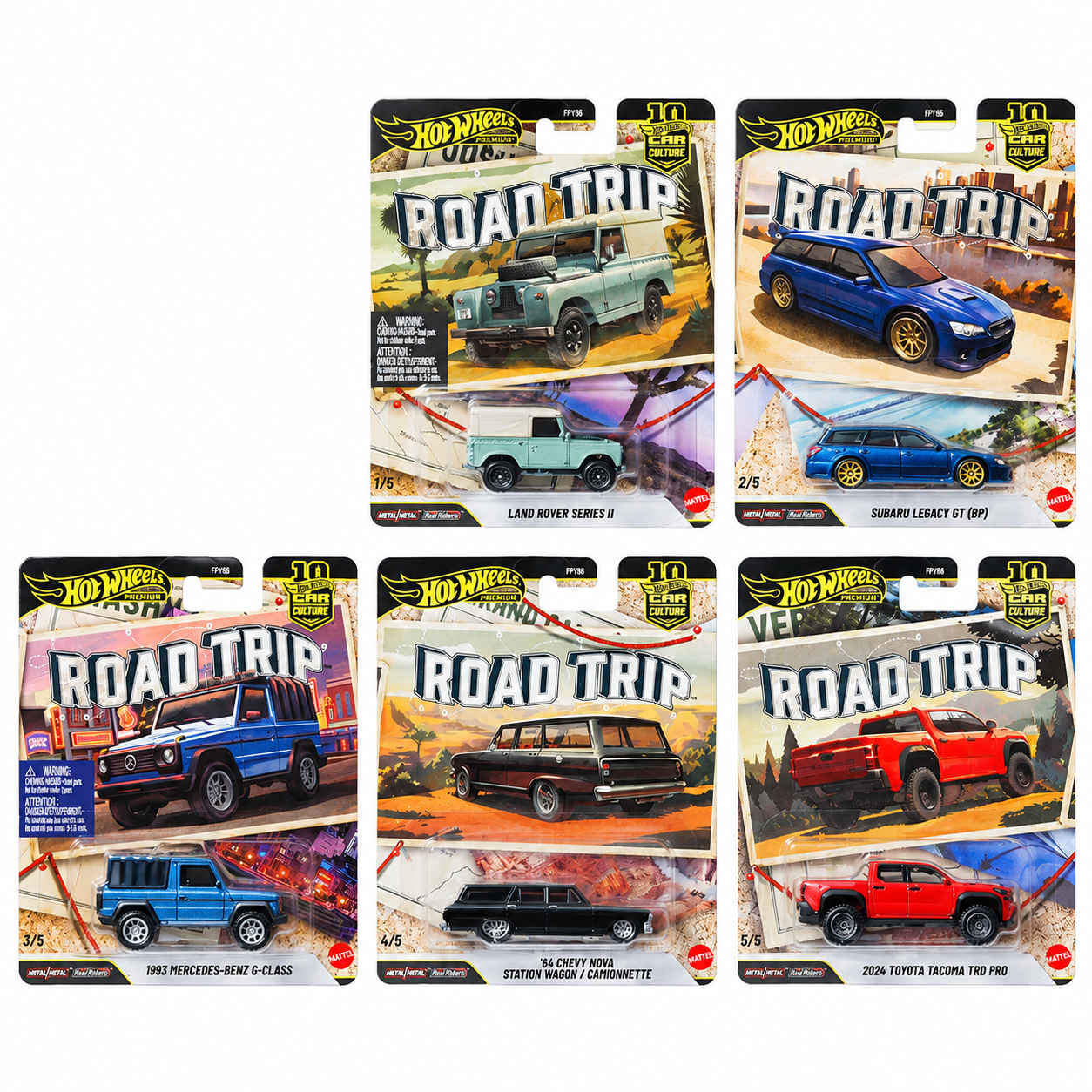 Hot Wheels Premium 1/64 - Road Trip 5li Set - FPY86-976V