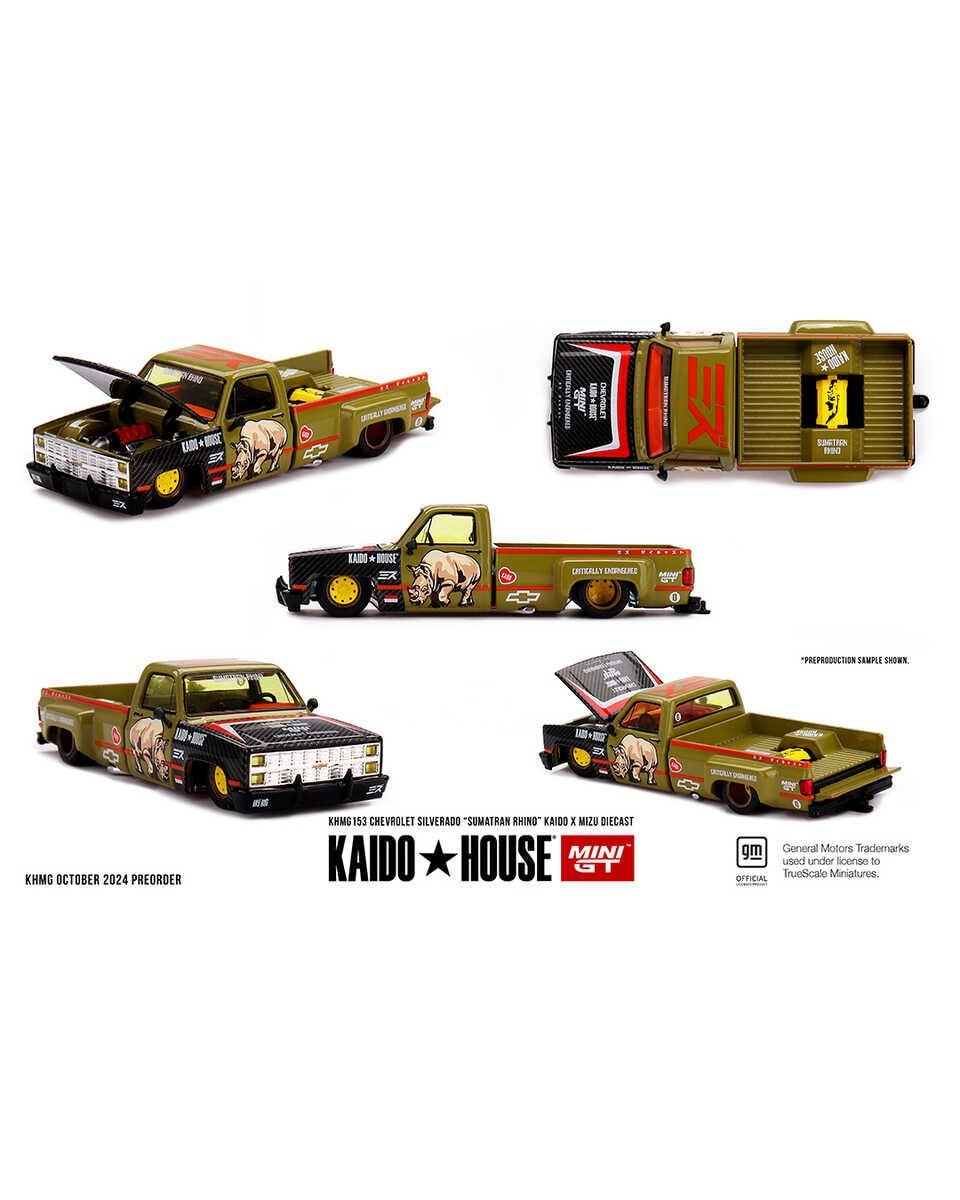 Mini GT x Kaido 1/64 //153 Chevrolet Silverado “Sumatran Rhino” KAIDO x MIZU Diecast