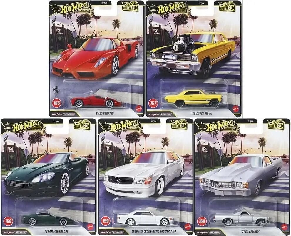 Hot Wheels Premium 1/64 - Boulevard #156 - #160 5li Set - GJT68