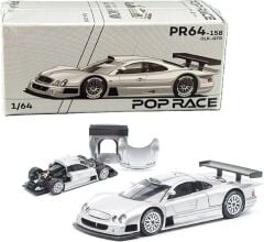 Pop Race 1/64 Mercedes-Benz AMG CLK GTR Gümüş PR64-158