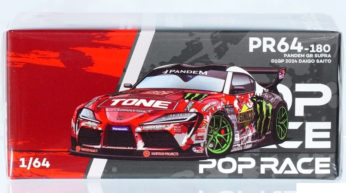 Pop Race 1/64 Pandem GR Supra D1GP 2024 Daigo Saito PR64-180
