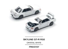 Pop Race 1/64 Nissan Skyline GT-R R32 Crystal White PR64-157