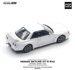 Pop Race 1/64 Nissan Skyline GT-R R32 Crystal White PR64-157