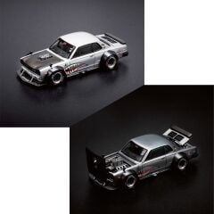 Pop Race 1/64 Skyline GT-R V8 Drift Hakosuka Chrome Enigma Exclusive Edition (Blister Paket) PR64-005