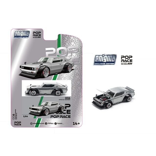 Pop Race 1/64 KPGC110 Kenmeri Raw Material Enigma Exclusive Edition (Blister Paket) PR64-006