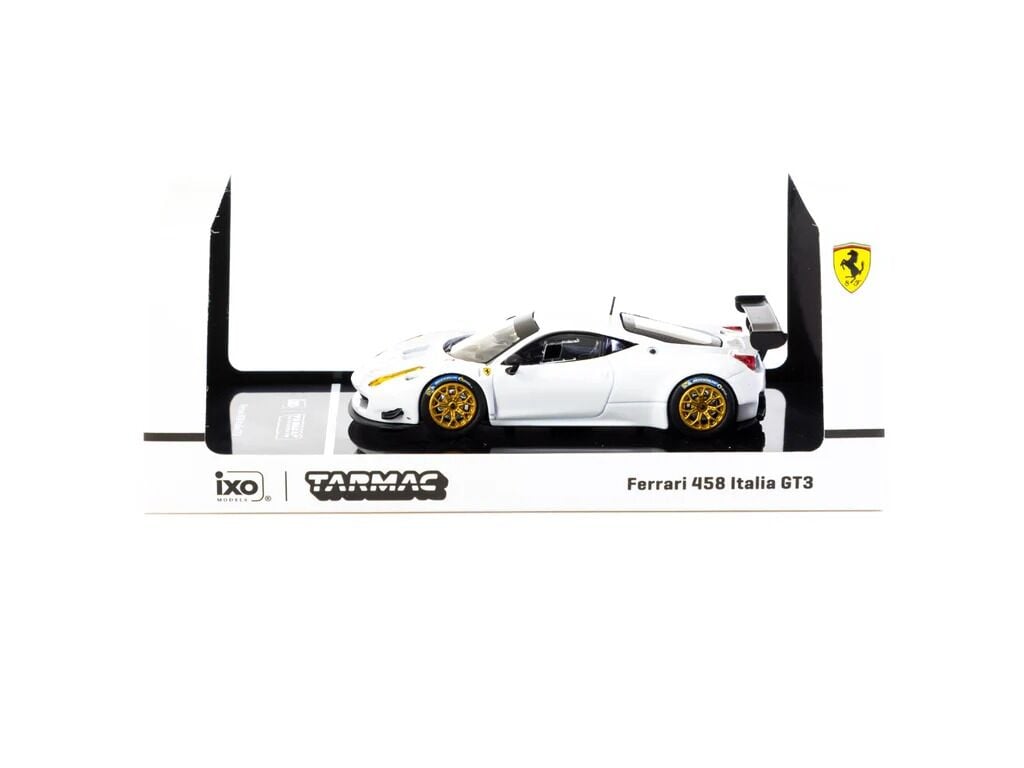 Tarmac Works X iXO Models 1/64 Ferrari 458 Italia GT3 White - ROAD64
