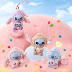 Stitch Eat Something Before Sleep 6 lı Süpriz Kutu Figür Seti, Peluş Anahtarlık Koleksiyonluk Ürün Dekoratif Oyuncak