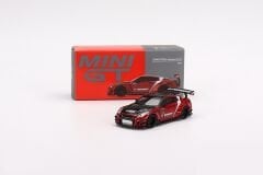Mini GT 1/64 345 LB★WORKS Nissan GT-R R35 Type 2, Rear Wing ver 3 , LB Work Livery 2.0 Red