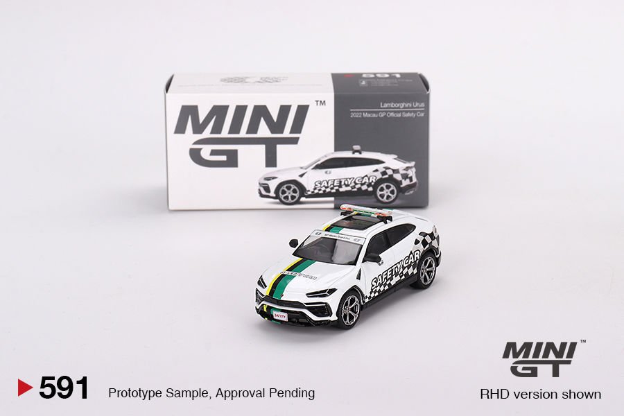 Mini GT 1/64 591 Lamborghini Urus - 2022 Macau GP Offical Safety Car