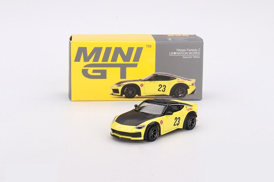 Mini GT 1/64 826 Nissan Z LB★NATION WORKS Ikazuchi Yellow
