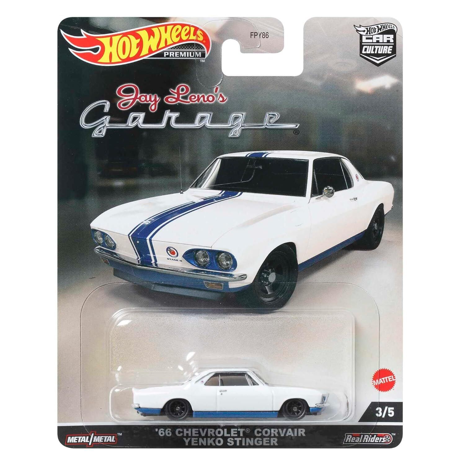 Hot Wheels Premium Jay Leno's Garage - '66 Chevrolet Corvair Yenko Stinger - FPY86 3/5