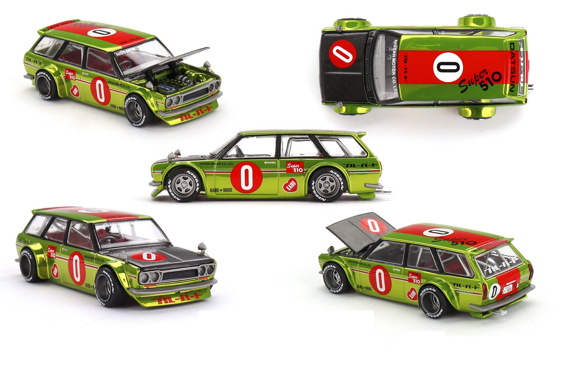 Mini GT x Kaido //164 1/64 Datsun KAIDO 510 Wagon OG Flo Yellow