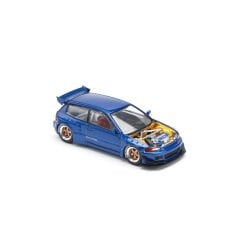 Pop Race 1/64 Honda Civic Pandem EG6 - Metalik Mavi Açık Kaput / PR640174