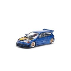 Pop Race 1/64 Honda Civic Pandem EG6 - Metalik Mavi Açık Kaput / PR640174