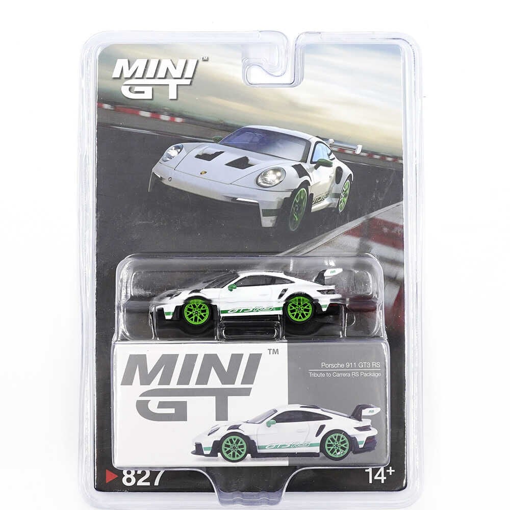 Mini GT 827 1/64 Porsche 911 (992) GT3 RS Tribute to Carrera RS Package - Blister Paket
