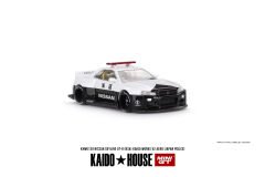 Mini GT x Kaido //120 1/64 Nissan Skyline GT-R (R34) Kaido Works V2 Aero (Japan Police)