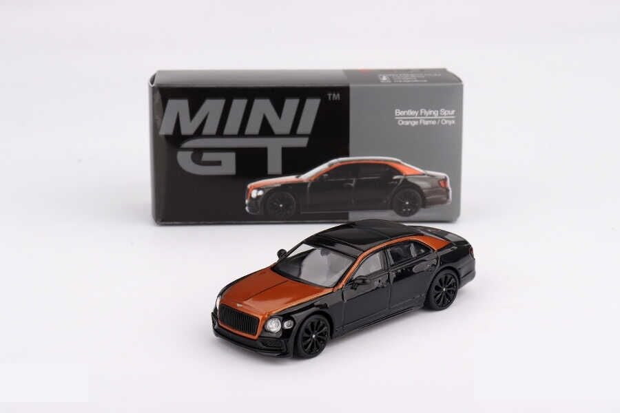 Mini GT 1/64 991 Bentley Flying Spur Orange Flame / Onyx