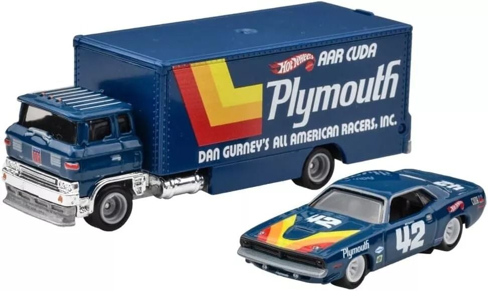HOTWHEELS TEAM TRANSPORT 70 Plymouth AAR Cuda&SAKURA SPRINTER