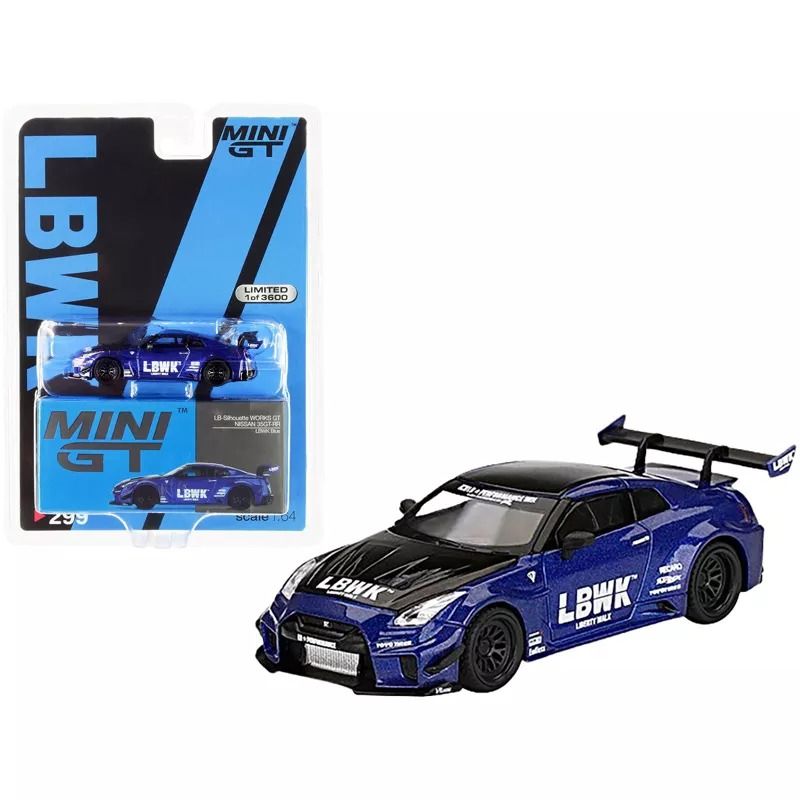 Mini GT 299 LB-Silhouett WORKS GT Nissan 35GT-RR / LBWK Blue