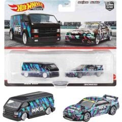 Hot Wheels 2 li Premıum MBK Van/Nıssan Skylıne GT-R (BCNR33)