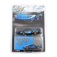 Mini GT Lamborghini Aventador SVJ 63 Blu Aegir - Blister Paket