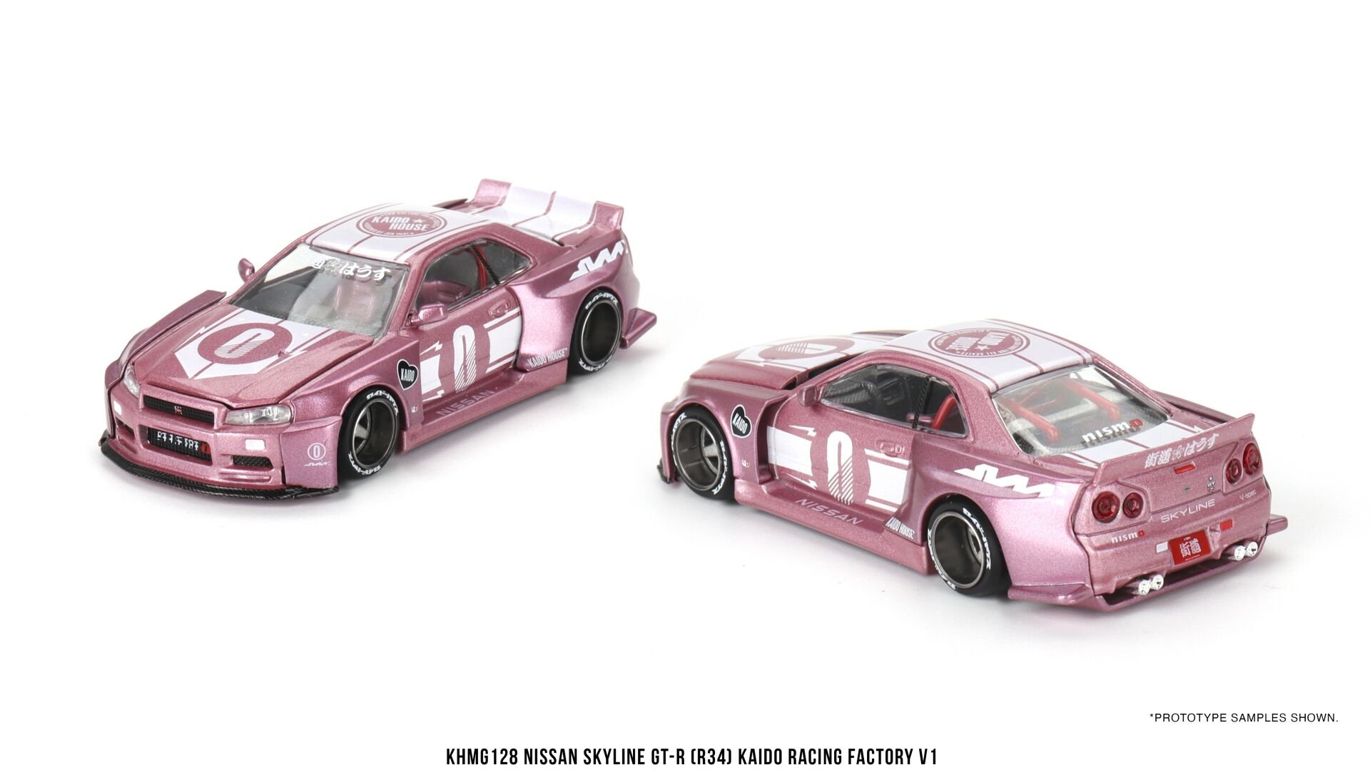 Mini GT x Kaido //128 Nissan Skyline GT-R (R34) Kaido Racing Factory V1